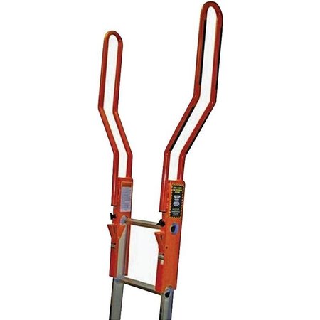 GUARDIAN EQUIPMENT SafeT Ladder Extension System, Aluminum, BlackOrange, PowderCoated 10800